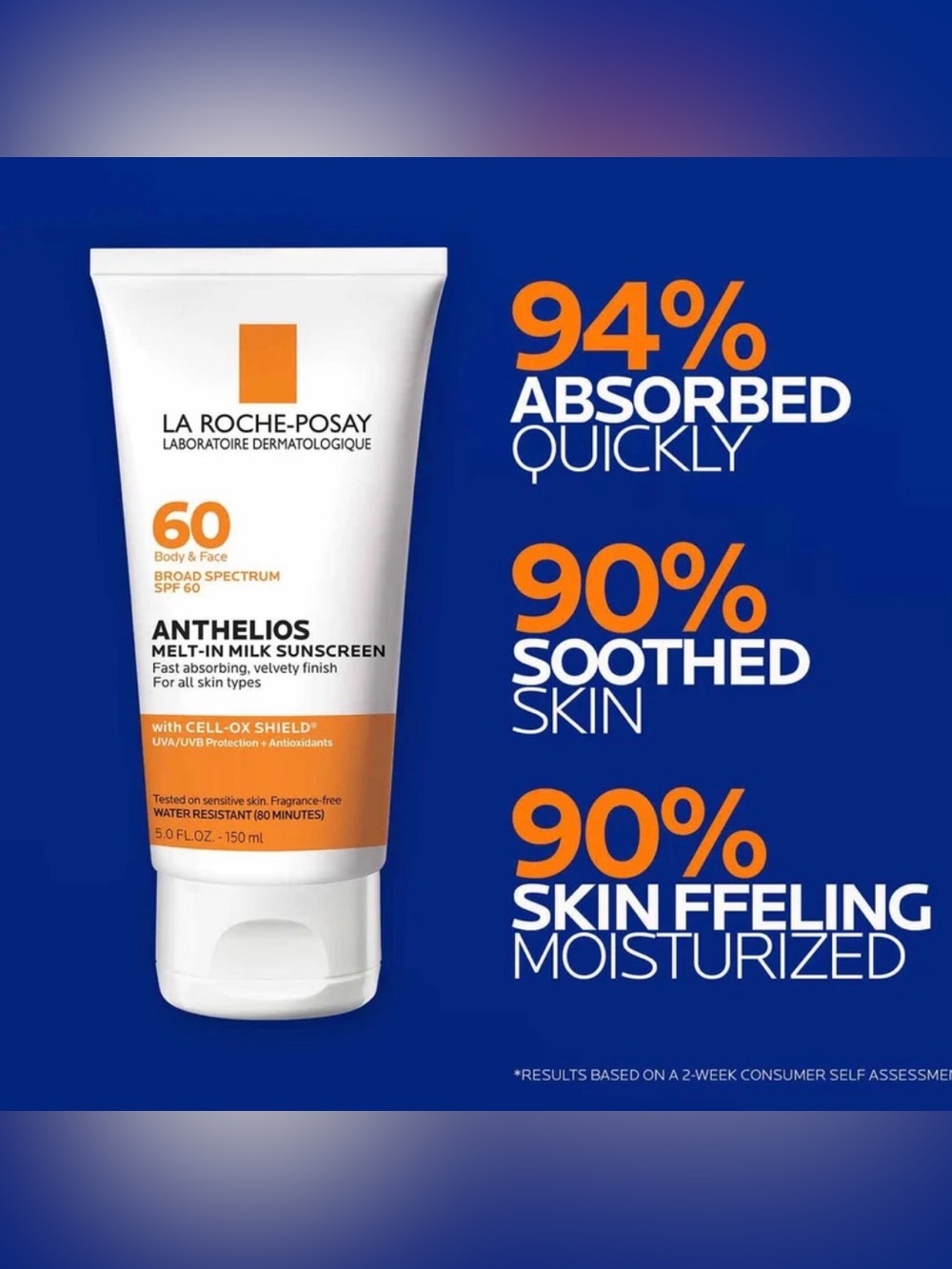 La Roche-Posay Anthelios SPF 60 Melt-In Milk Sunscreen NWT